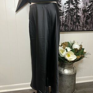 Black Satin Skirt